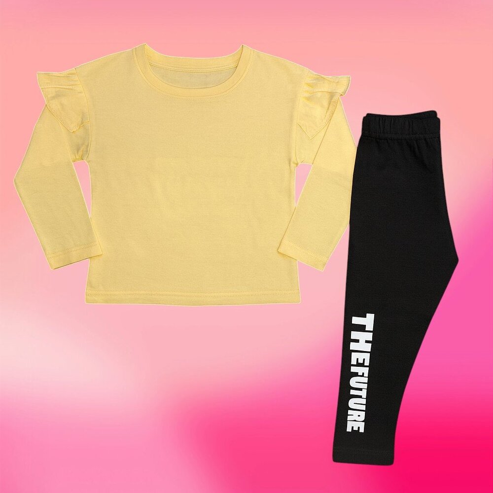 Explorer from the Future Girls Outfit | Trendy Slogan Top and Leggings - Picture 2 of 4